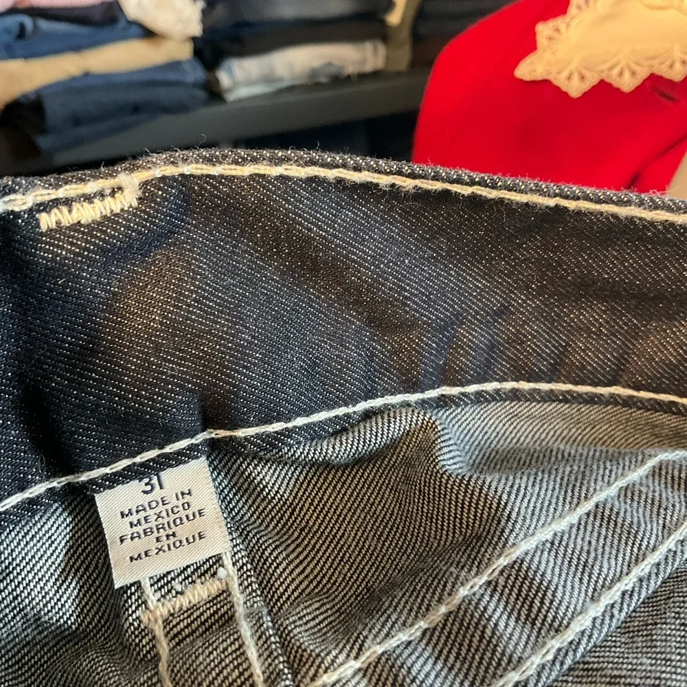 TRUE RELIGION sz 31 Men’s Skinny Jeans No Flap 5 Pocket Dark Wash